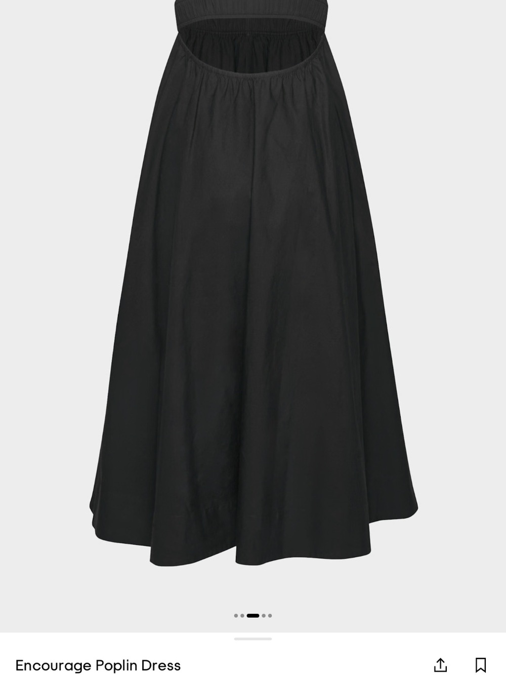 Aritzia Encourage Poplin Black Midi Skirt Dress - Picture 8 of 11